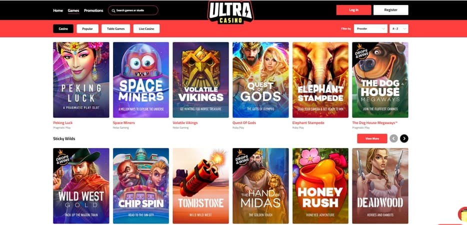 Ultra Casino Spiele
